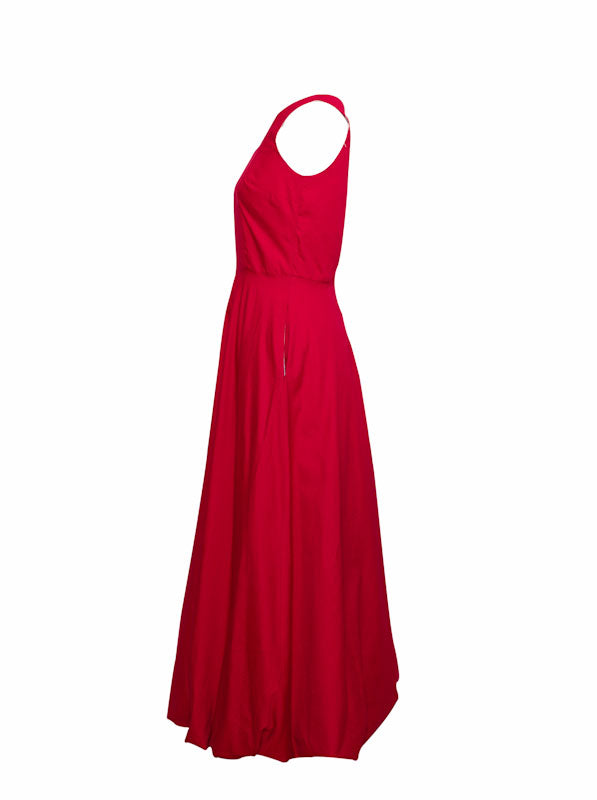 Paris - cotton long dress with bubble hem