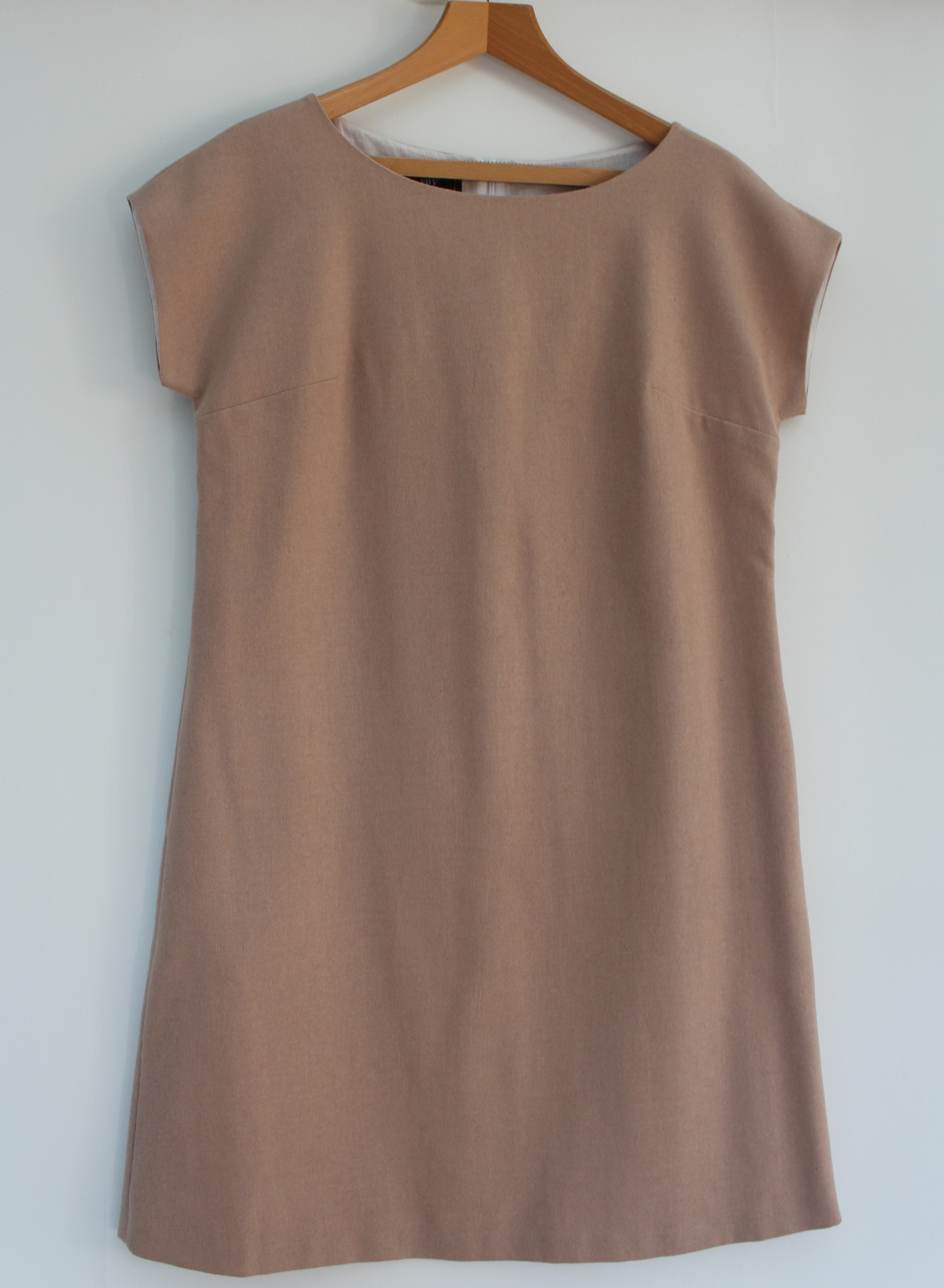 Eliza - a stylish wool tunic dress, with a slight A-line silhouette