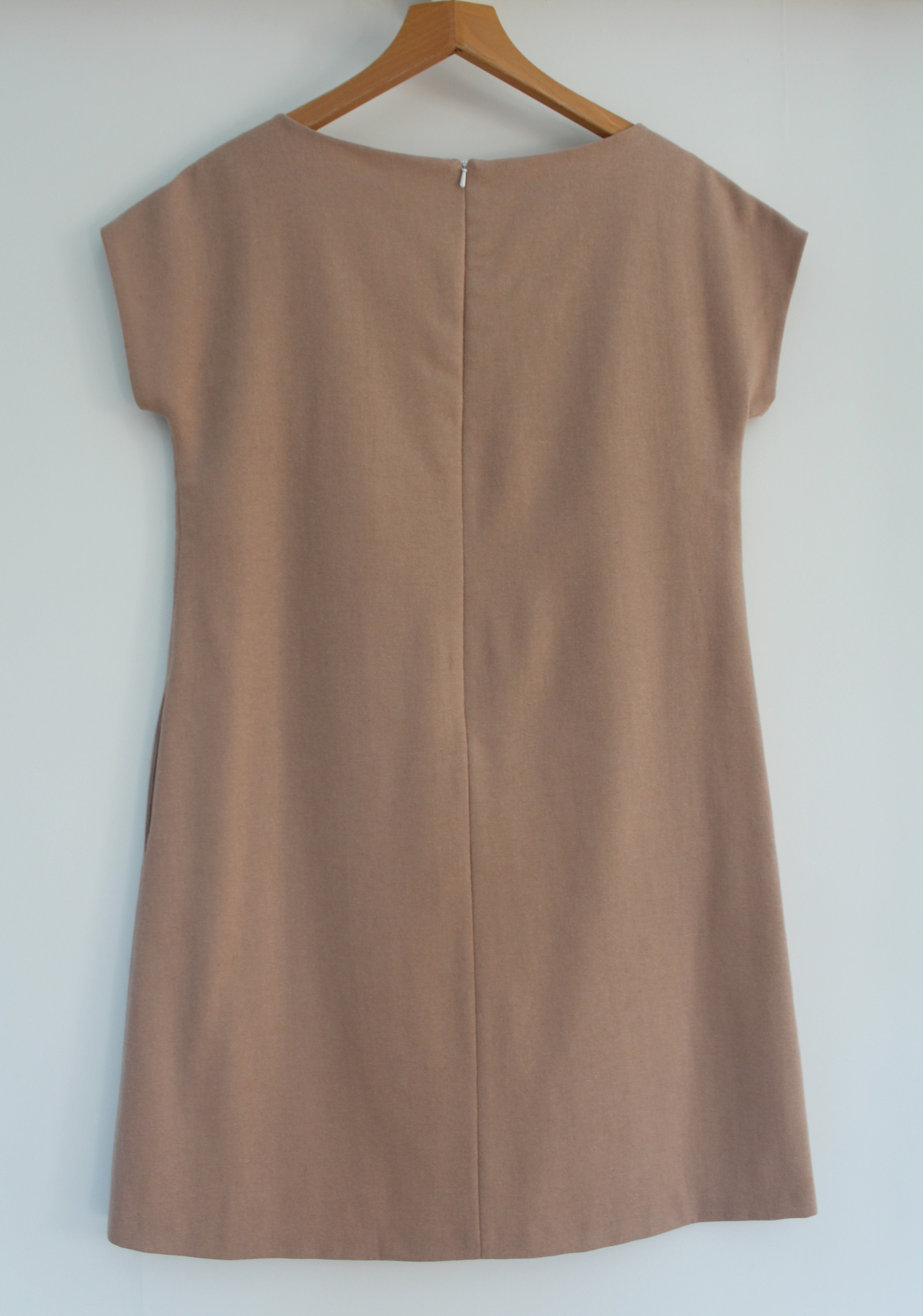 Eliza - a stylish wool tunic dress, with a slight A-line silhouette