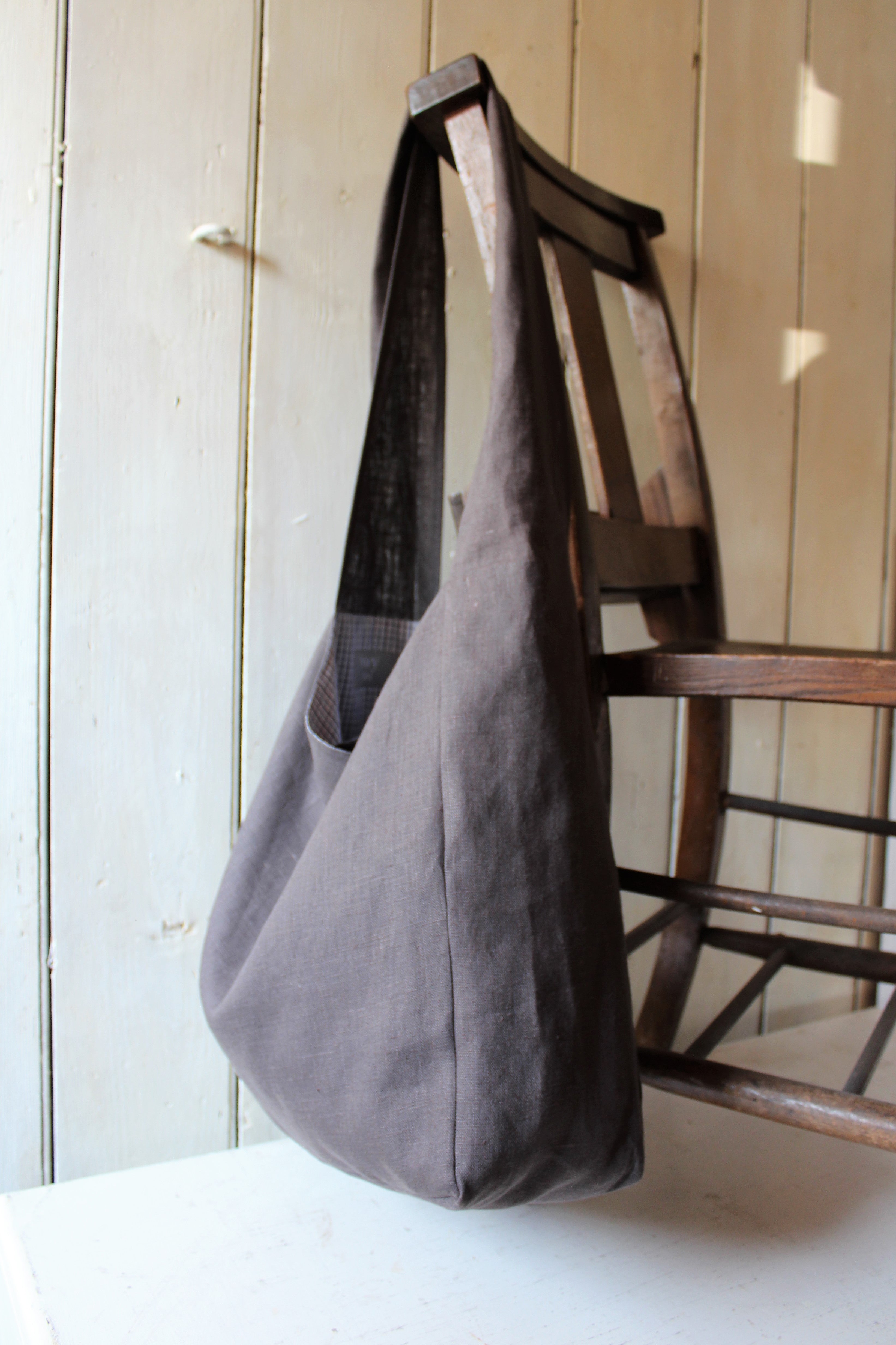 Messenger - linen crossbody bag