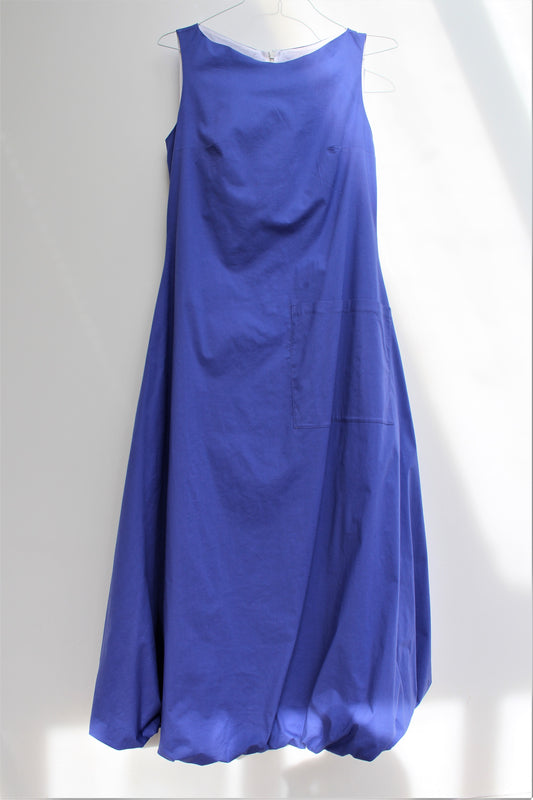 Cloud - long cotton dress, with bubble hem