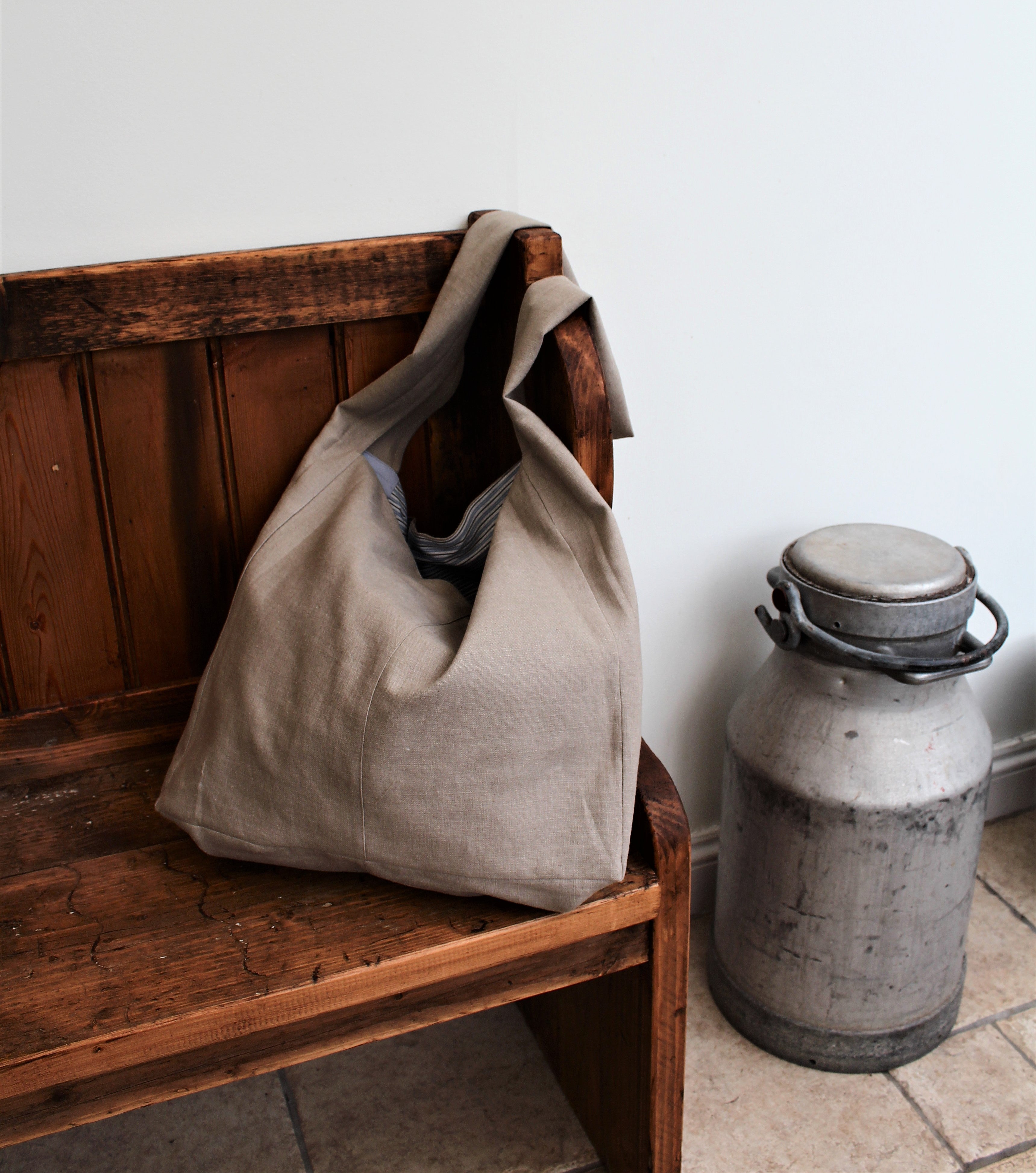 Messenger - linen crossbody bag