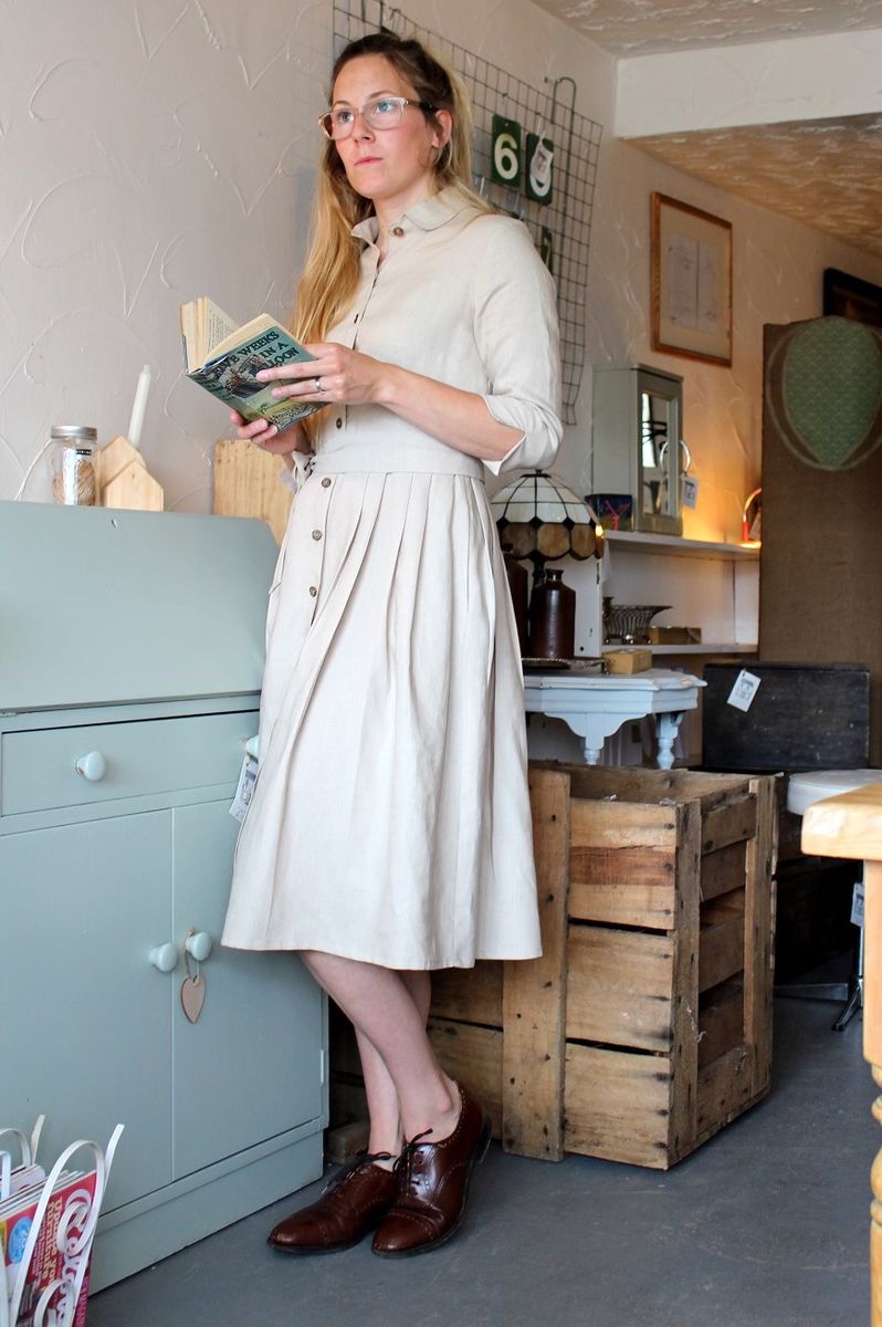 Kirsty -Linen shirt dress