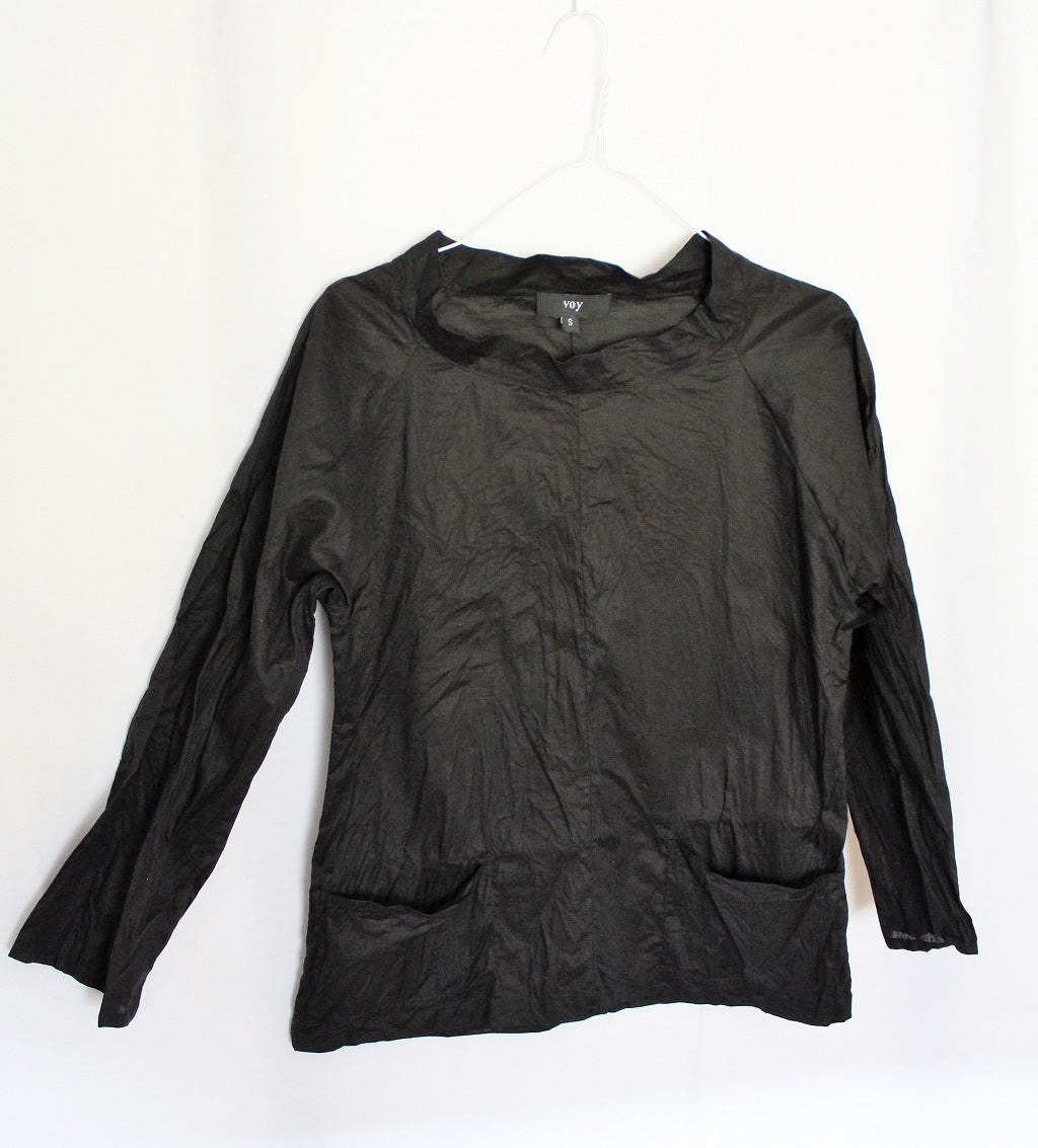 Fisher - Petrol grey light-weight cotton smock top