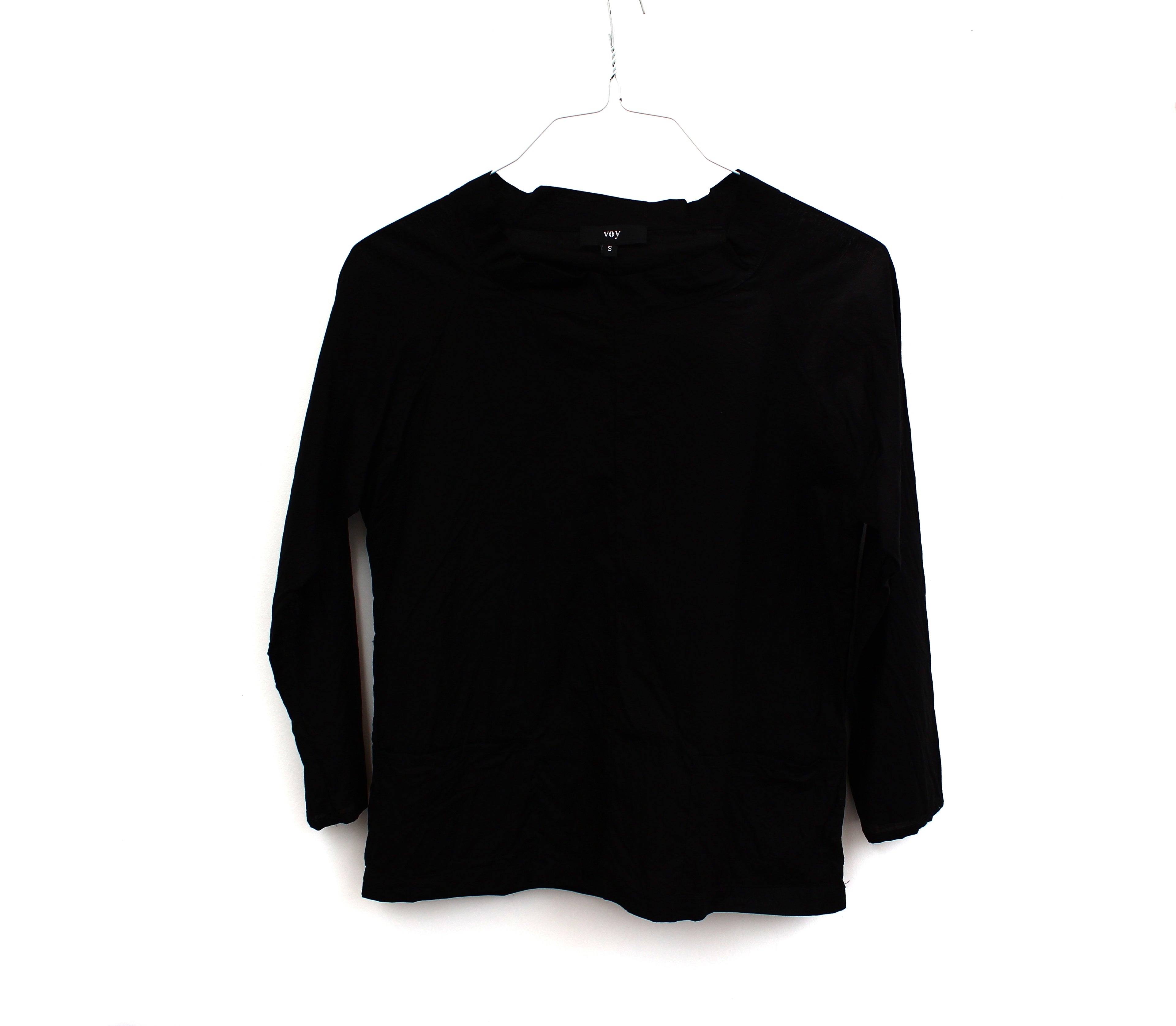 Fisher -  Black light-weight cotton smock top