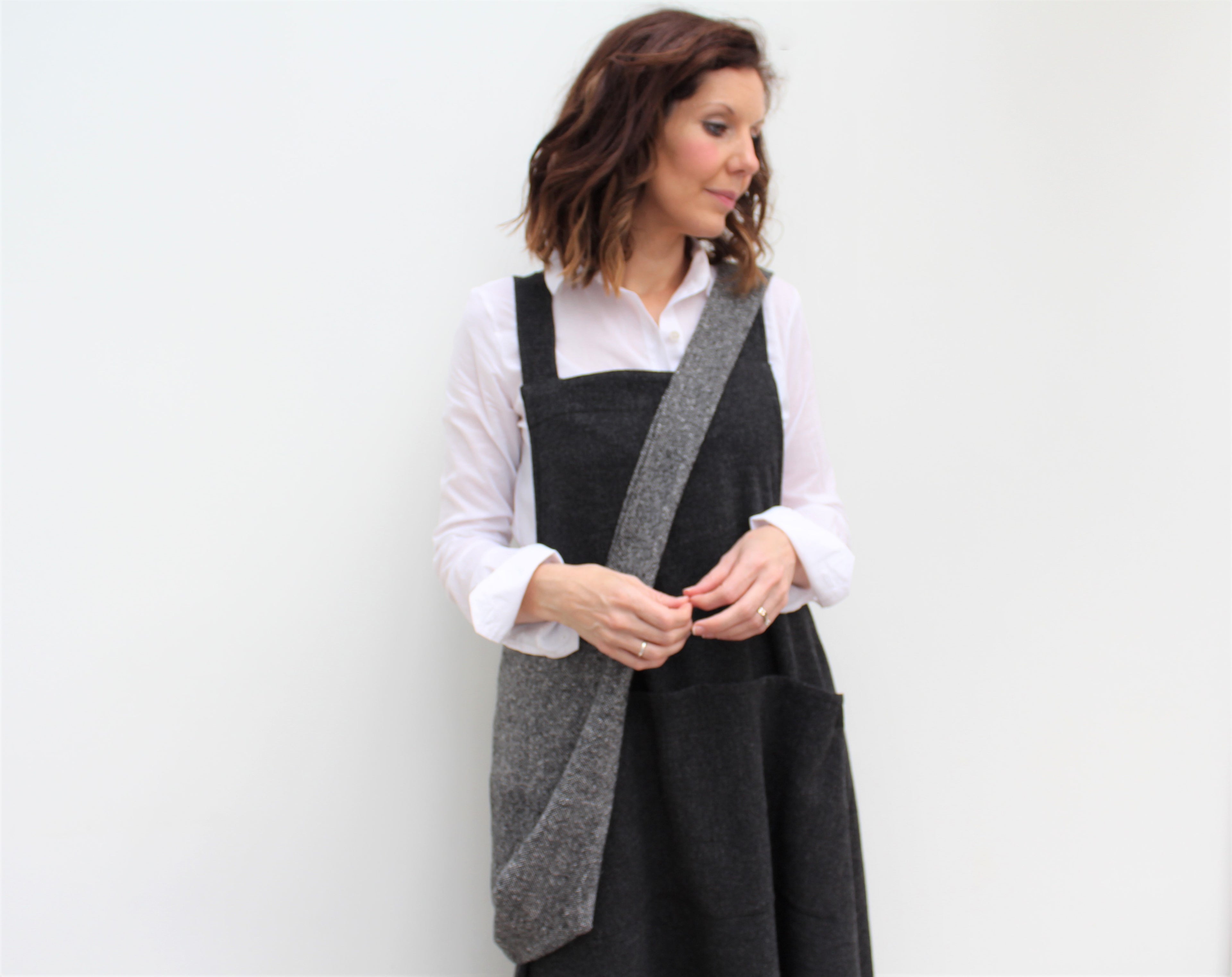 Messenger/Newspaper - wool patchwork crossbody bag