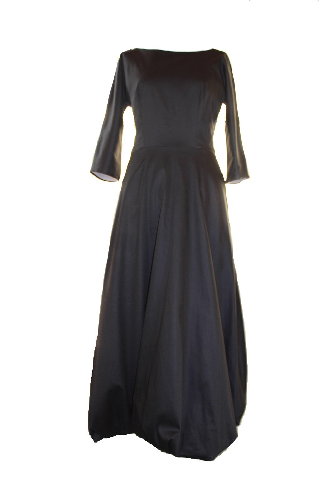 Jolie - cotton long dress with bubble hem
