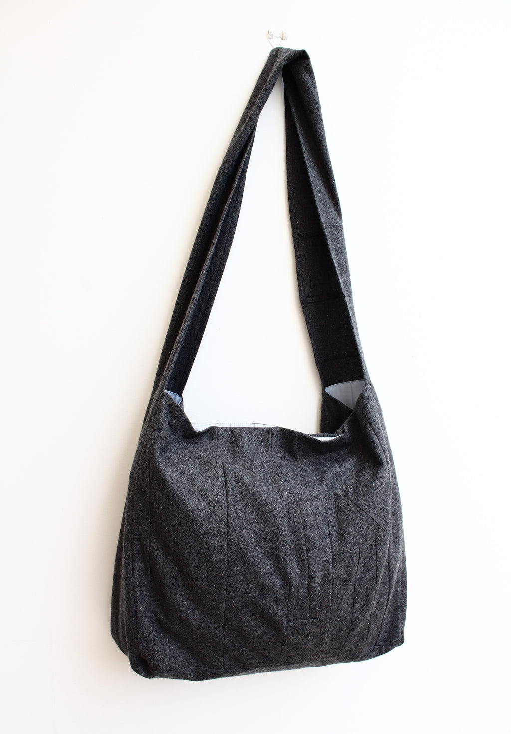 Messenger - patchwork wool crossbody bag