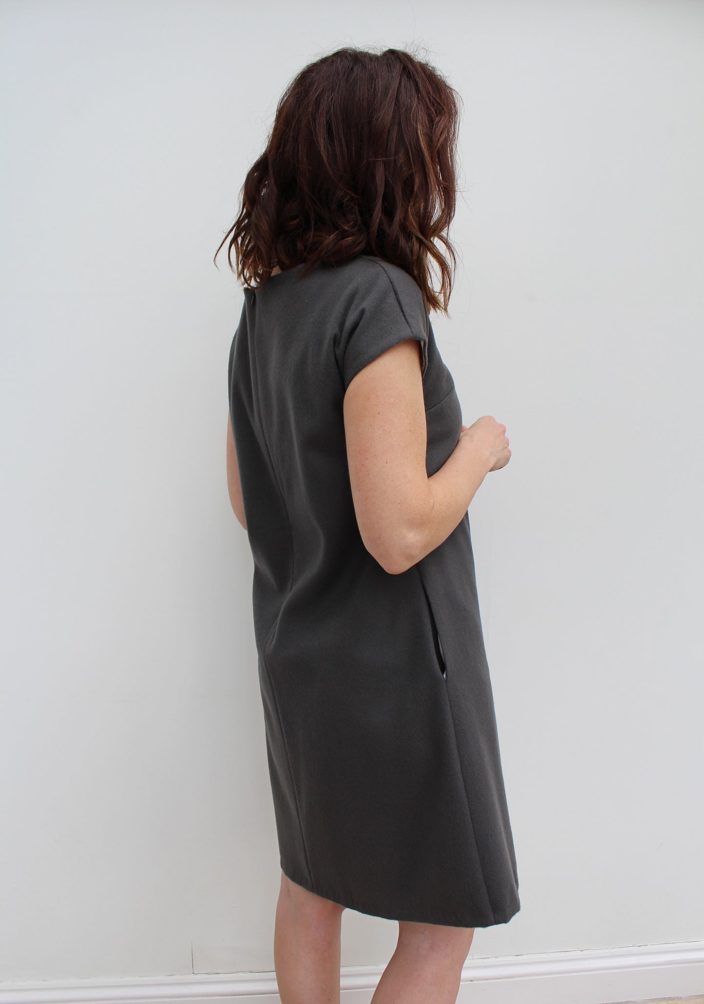 Eliza - a stylish wool tunic dress, with a slight A-line silhouette