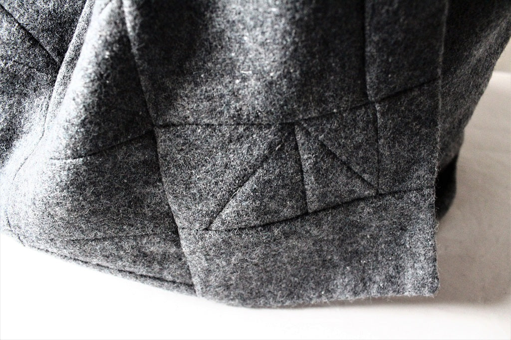 Messenger - patchwork wool crossbody bag with flap