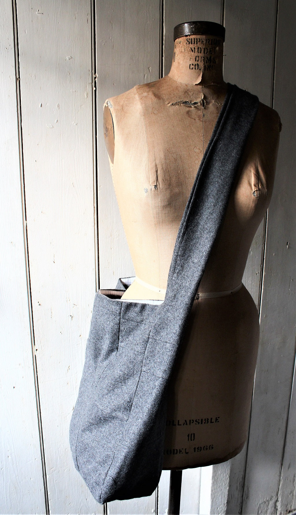 Messenger - patchwork wool crossbody bag