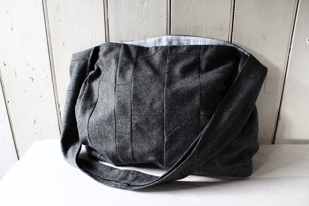 Messenger - patchwork wool crossbody bag