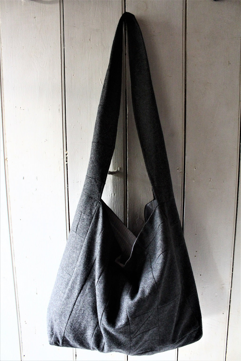 Messenger - patchwork wool crossbody bag