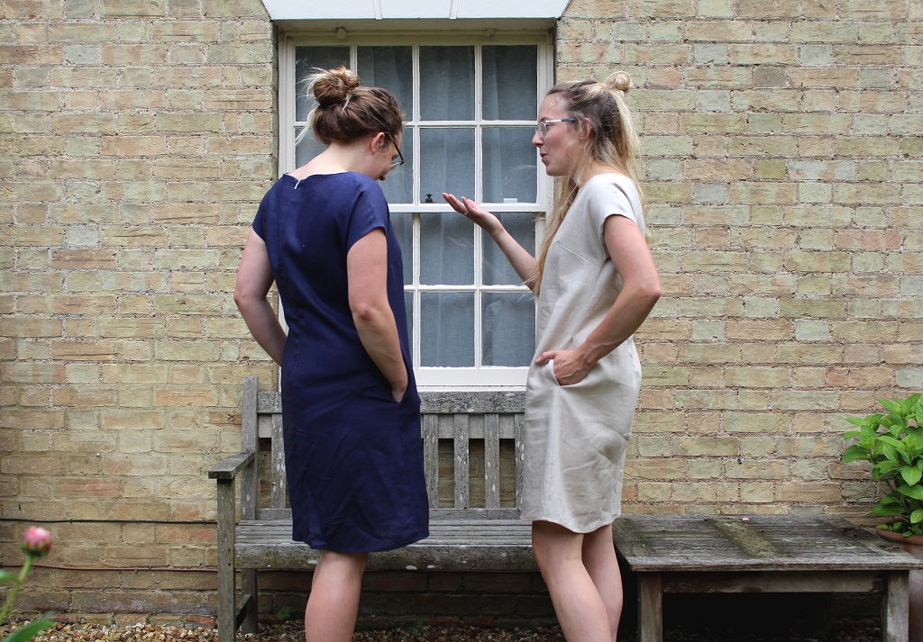 Eliza - a stylish linen tunic dress with a slight A-line silhouette -
