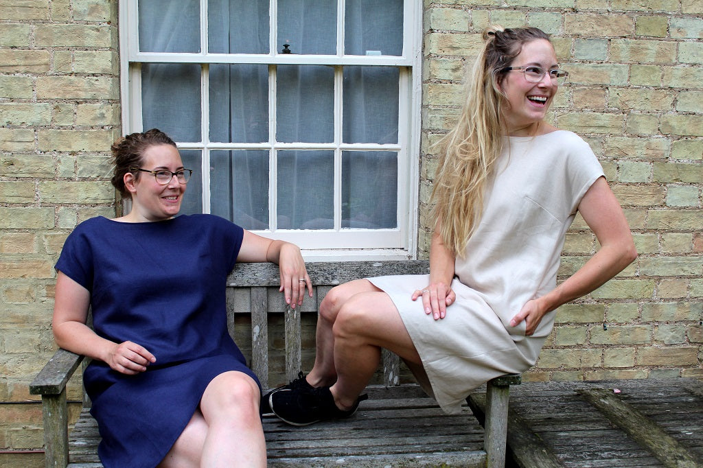 Eliza - a stylish linen tunic dress with a slight A-line silhouette -