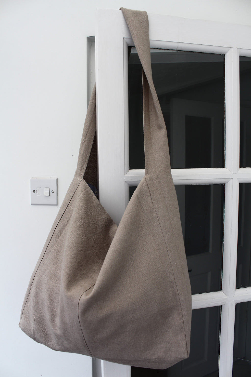 Messenger - linen crossbody bag