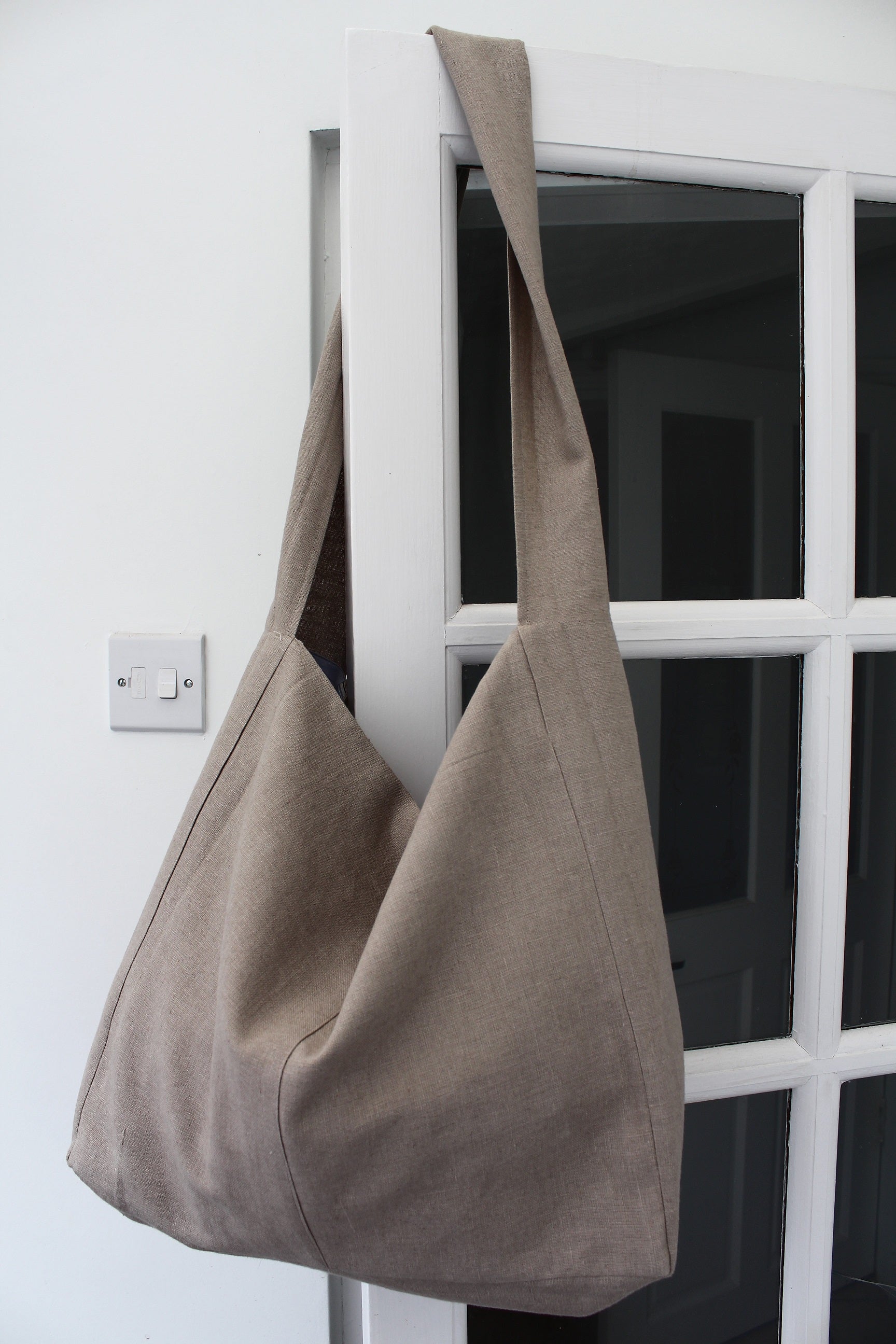 Messenger - linen crossbody bag