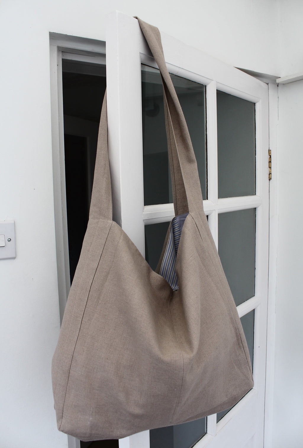 Messenger - linen crossbody bag