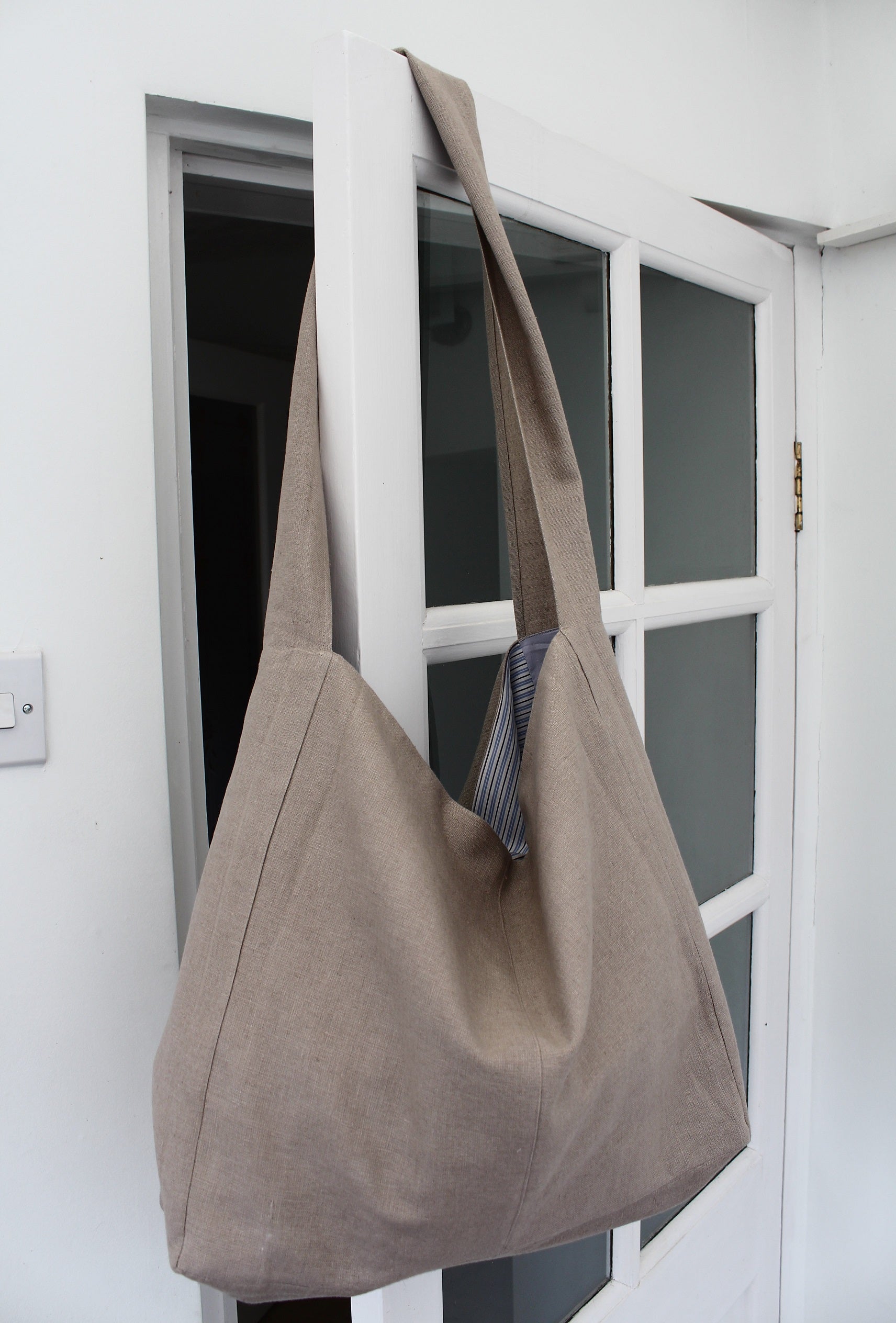 Messenger - linen crossbody bag