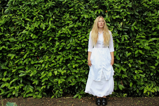 Gigi - cotton long skirt with bubble hem