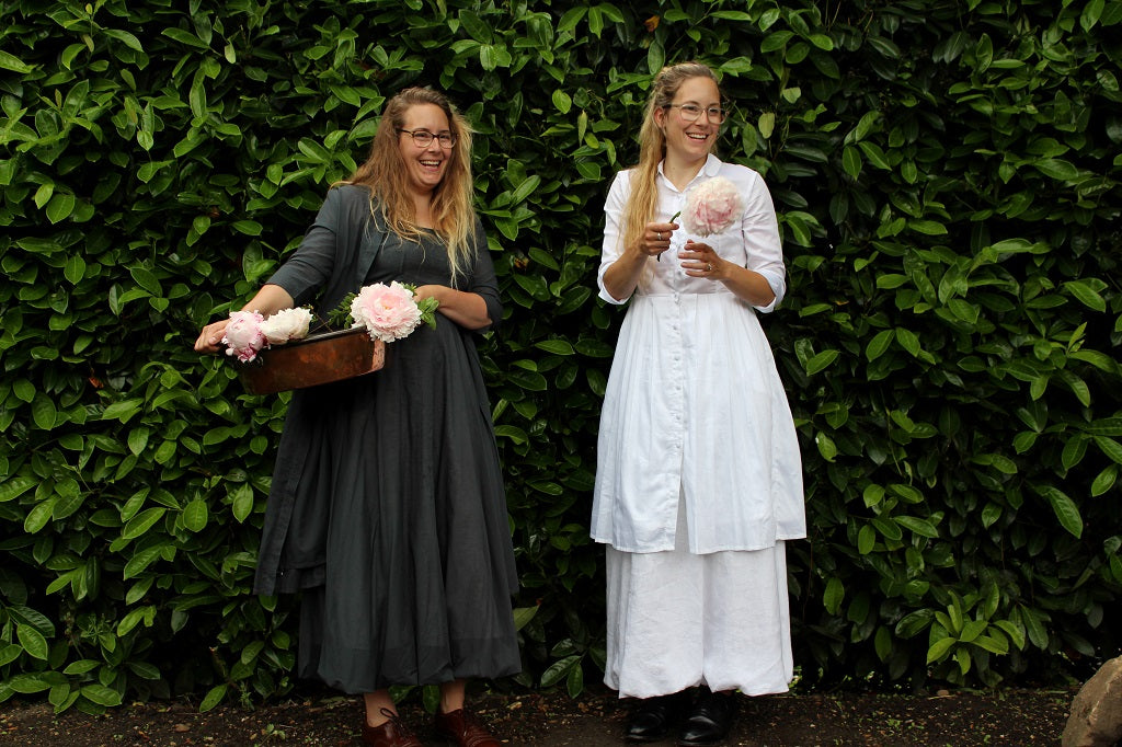 Paris - cotton long dress with bubble hem