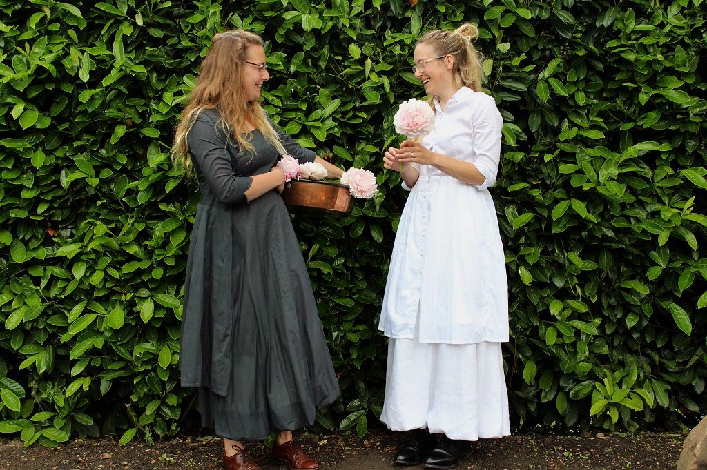 Paris - cotton long dress with bubble hem